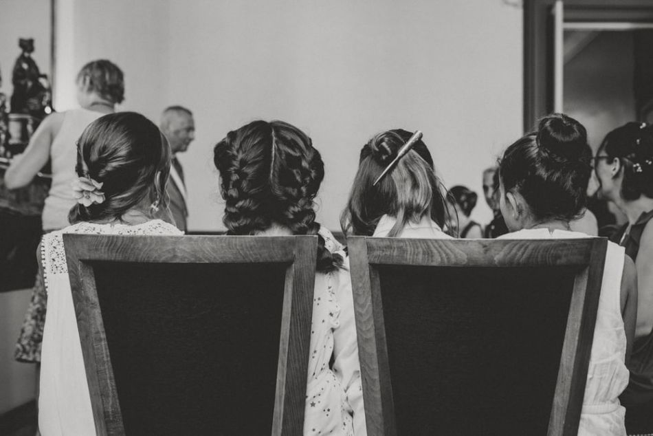 4 jeunes demoiselles pour deux sièges, mariage, mairie de Auch, Gers