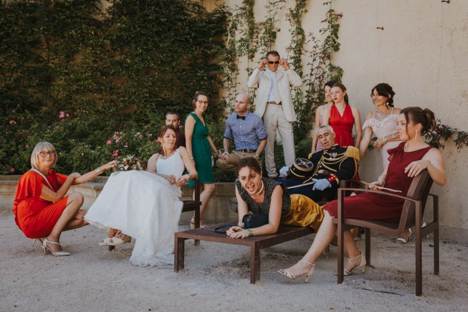 Photo de groupe décontractée, à la cool, à Auch dans les escaliers monumentaux