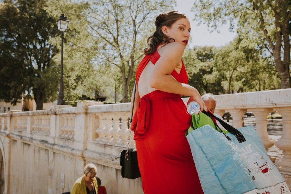 Mariage et canicule Auch, escaliers monumentaux, Gers
