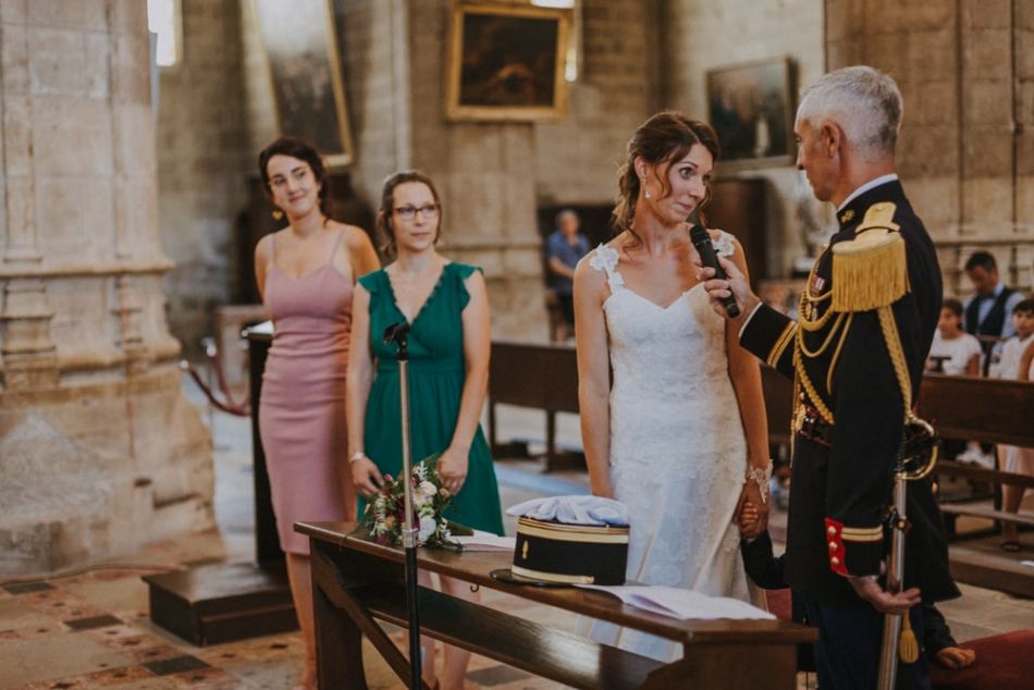 Echange des consentements durant la cérémonie de mariage à la cathédrale de Auch