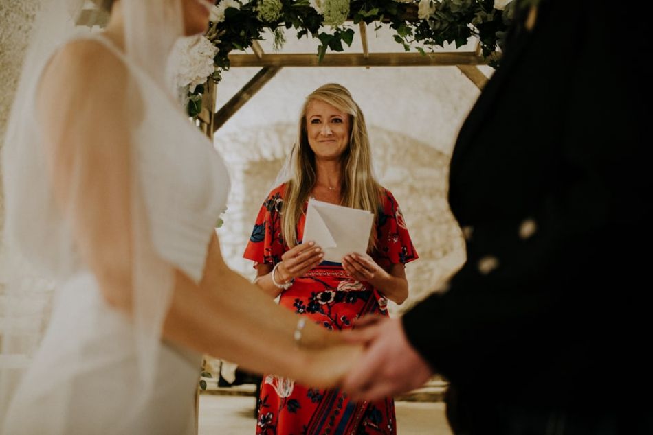Témoin pour un mariage anglais au château de la Cote en Périgord