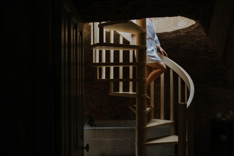 Détail de la salle de bain du chateau de la Cote en Périgord pour ce mariage anglais