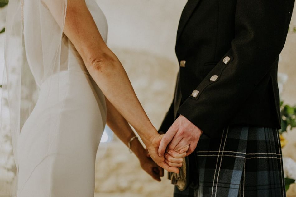 Mariés bohème anglais écossais au château de la Côte dans le Périgord