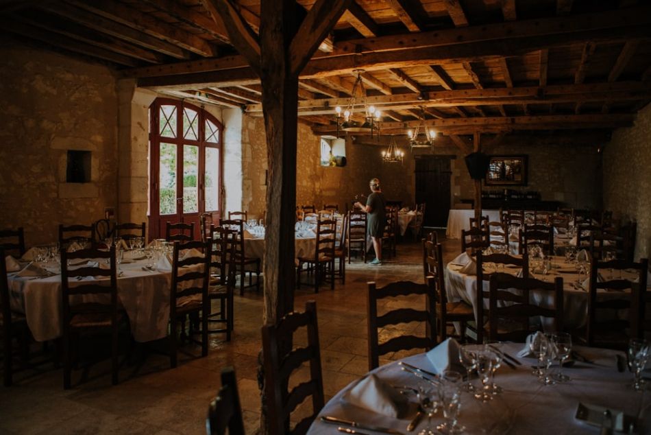 salle de diner, mariage anglais chateau de la Cote, Perigord