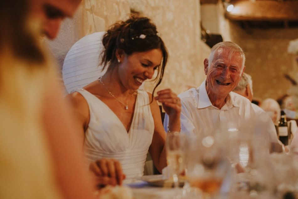 diner de mariage, rires, mariage anglais dans le Perigord