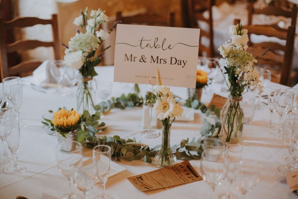 decoration table chic et bohème, mariage anglais, Perigord, chateau de la Cote