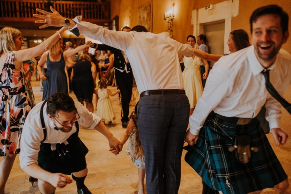 Photographe mariage écossais chateau de la Cote Perigord Sarlat