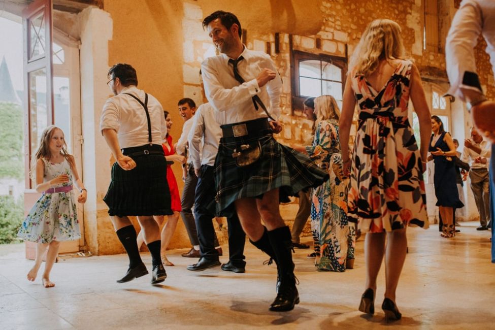 Photographe mariage écossais chateau de la Cote Perigord Sarlat