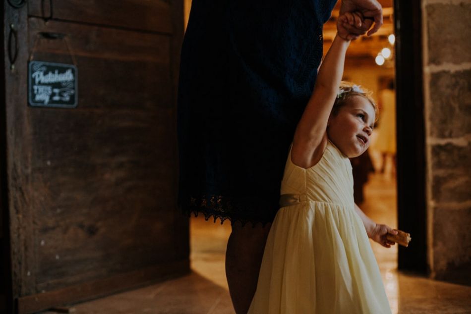 Kids at wedding in an English wedding at Chateau de la Cote near Sarlat